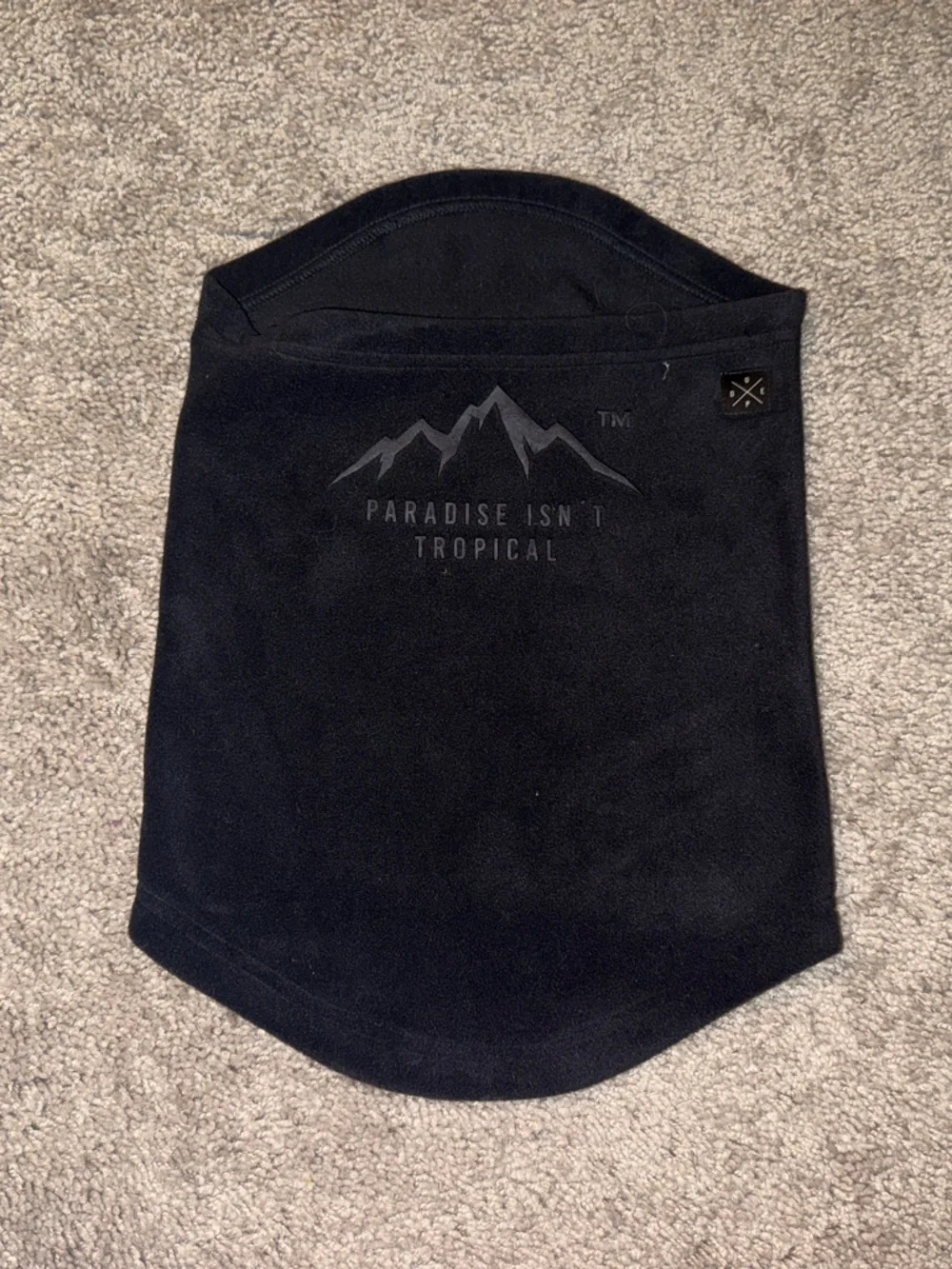 DOPE Black Face Mask Neck Gaiter with Subtle Logo